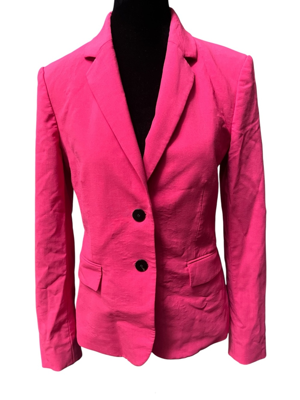THEORY Pink Wool Blazer Size 6 Classic Tailored Career Jacket Fully Lined